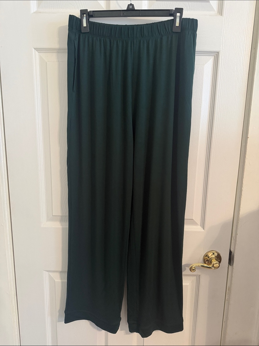 Tommy John Lounge Pajama Pants Mens Large Green Straight Leg Pockets Stretch